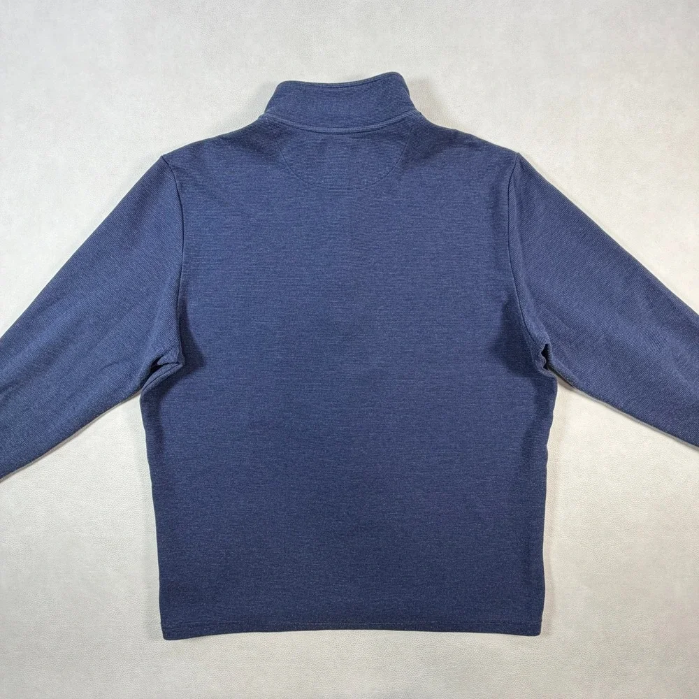 Vineyard‎ Vines Mens XL Quarter Zip Pullover Navy Blue Heathered Pique Sweater